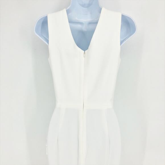 DRESS THE POPULATION Sandra Trumpet Gown Dress Small White Stretch Crepe NWT - Picture 9 of 13